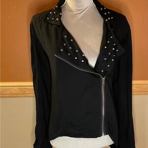 Torrid Black Studded Moto Jacket